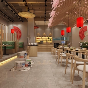 日式烤肉店3D模型下载